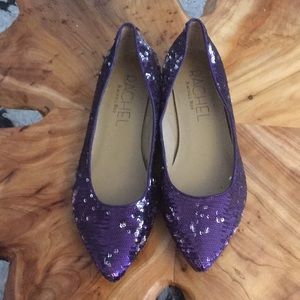 Silver/purple Sequin Flats